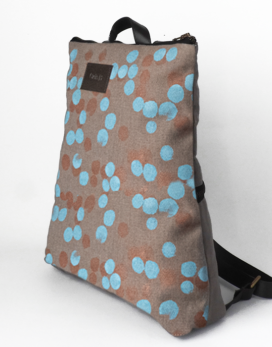 mochila vegana algodon organico cris b